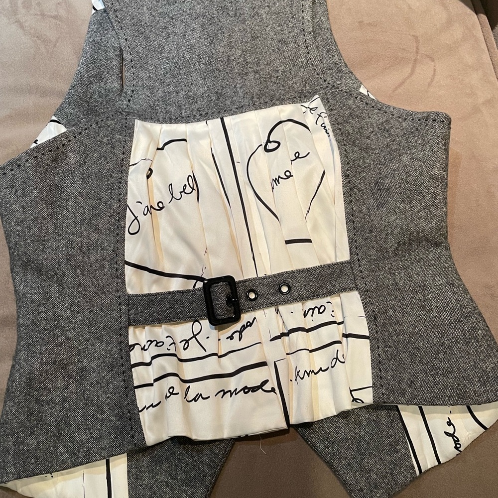 Beautiful two piece vest and pants with leather - Picture 3 of 6